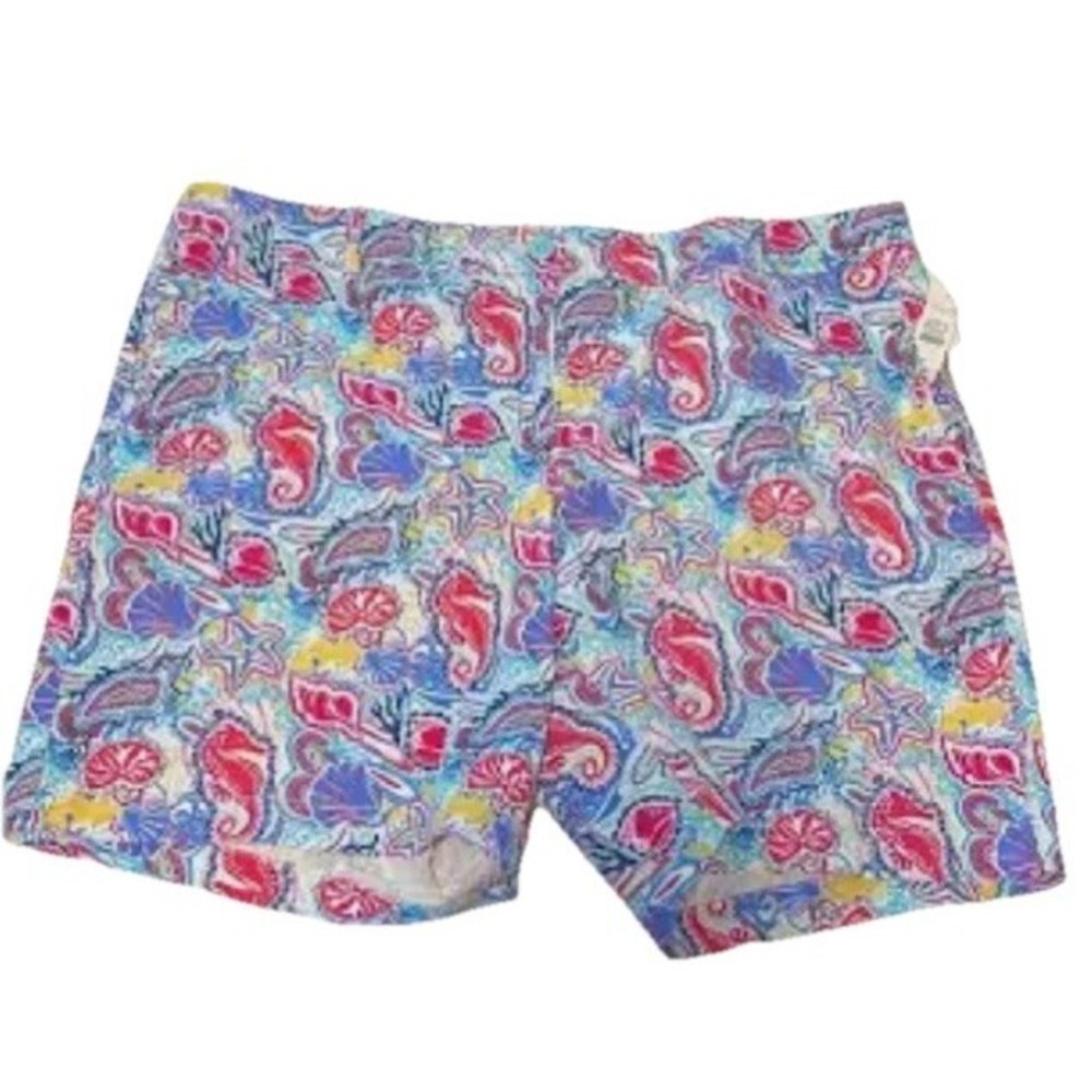 Talbots "The Weekend" Shorts Womens Size 12 Seahorse Multicolored Resort Beach